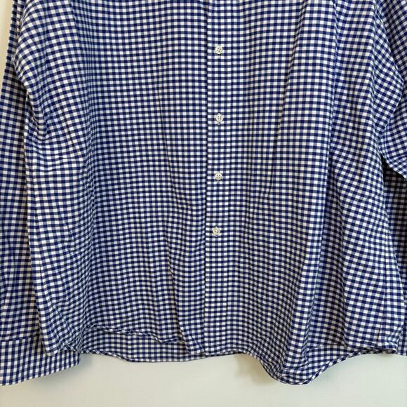 Ralph Lauren Gingham Oxford Mens Shirt Sz XXL Blue White Cotton Business Preppy - Picture 5 of 10